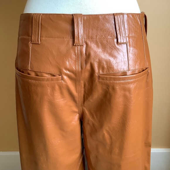 FREE PEOPLE Star Crossed Lovers Faux Leather Pants Size 8 - Picture 8 of 14